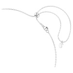 Chroma necklace Mixed cuts, Star, White, Rhodium plated